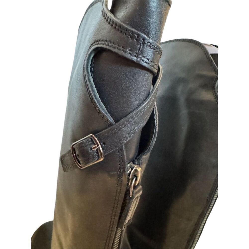 Free People Women's Black Leather Equestrian Riding Boots Size 37.5/US 6.5 - Picture 4 of 8